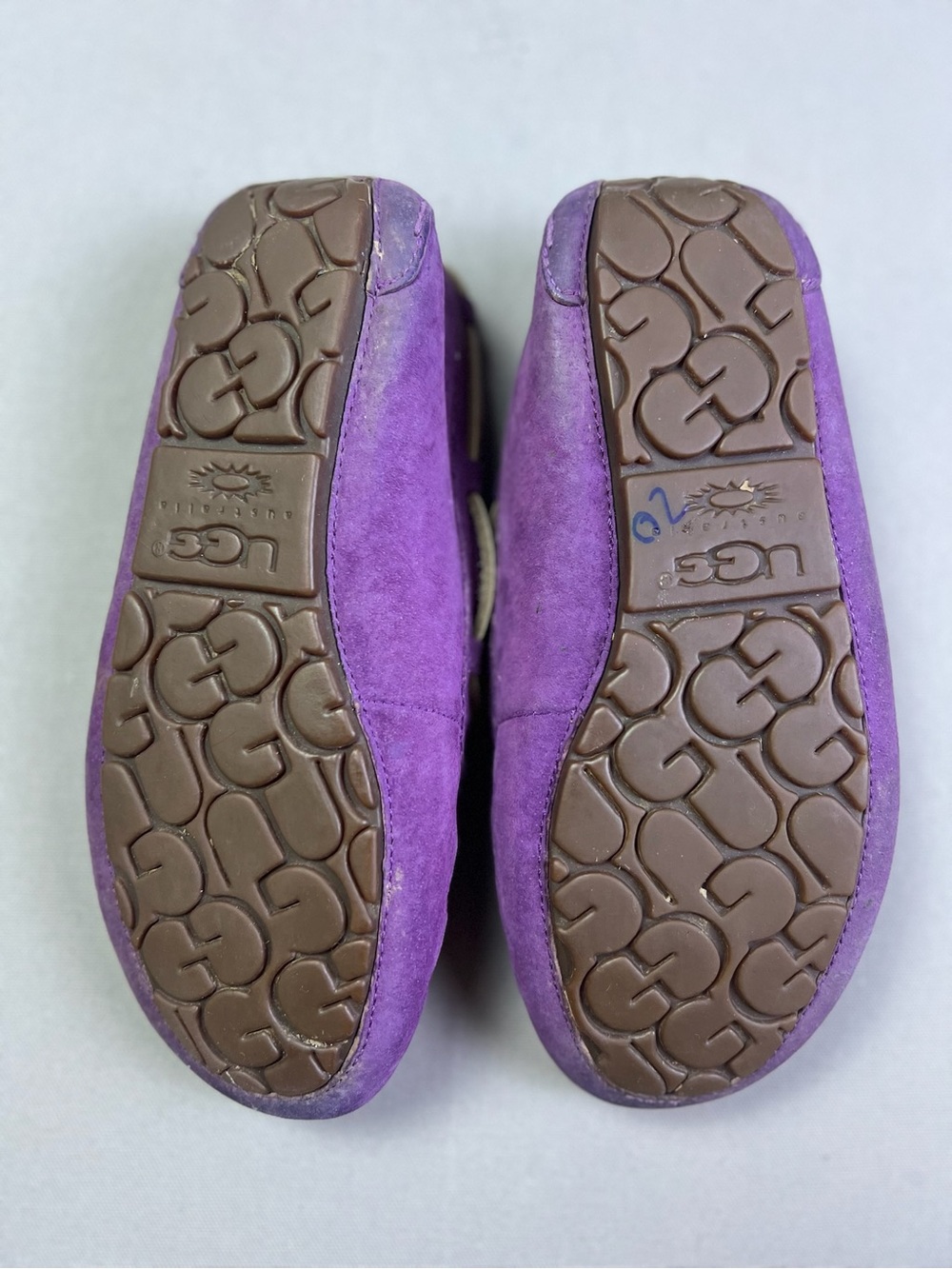UGG Dakota Womens Purple Suede Shearling Lined Moccasin Slippers US 7 - Picture 5 of 6